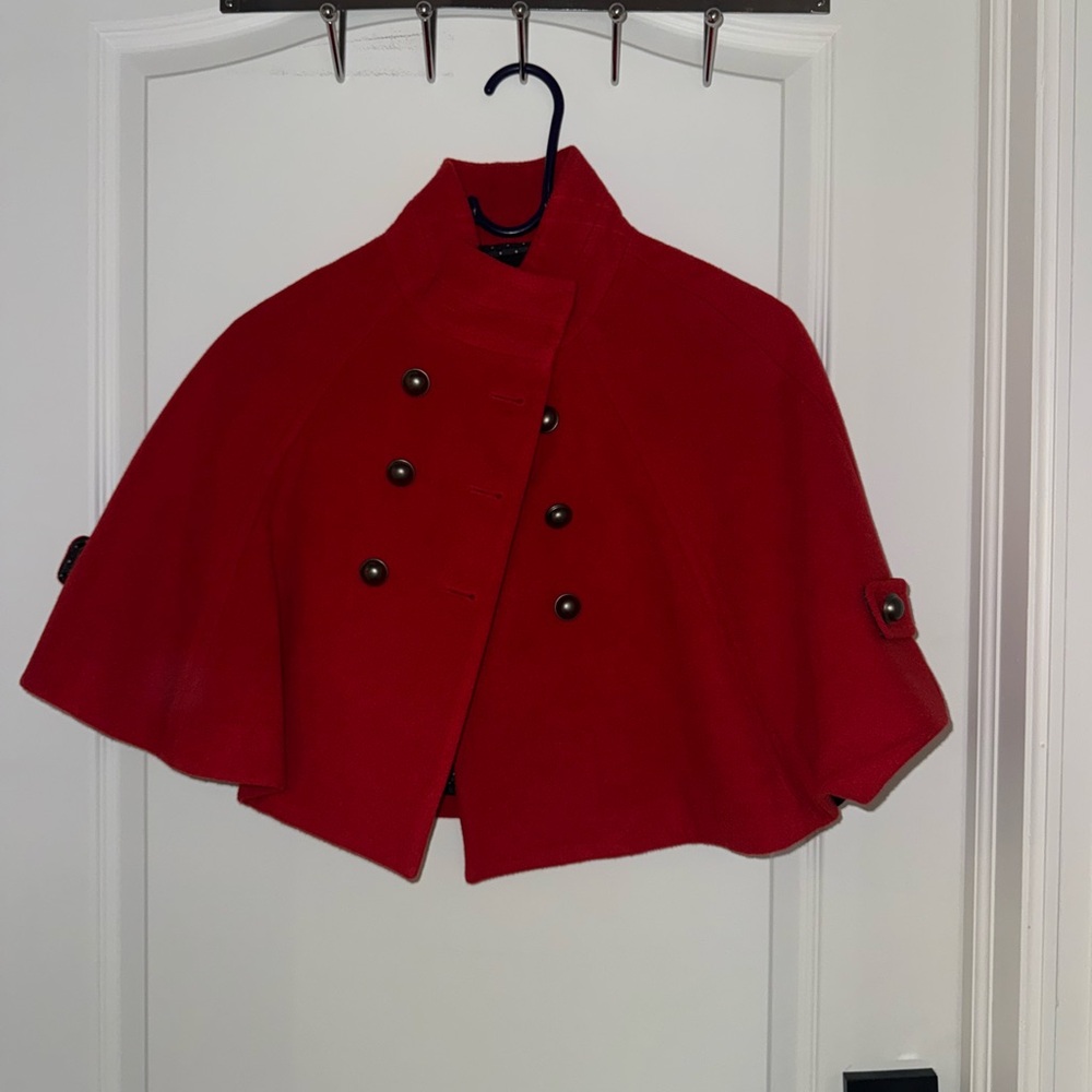 Forever 21 Bold Red Cape Jacket